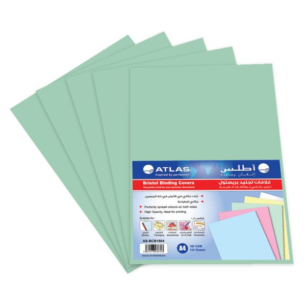 Book Cover Bristol A4 pk=100 Green