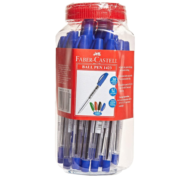 Ball Pen 0.7mm Fine Jar=30 Blue