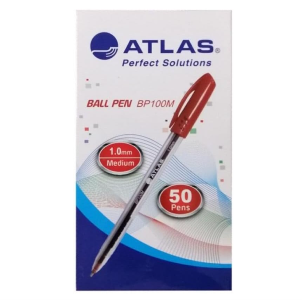 Ball Pen 1.0mm Medium BX=50 Red