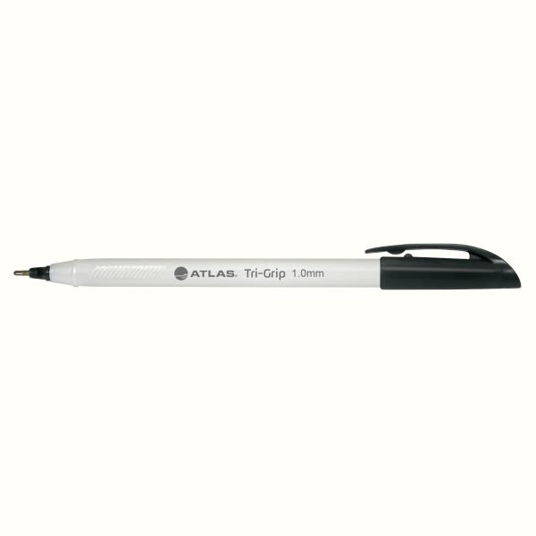 Ball Pen Tri-Grip Med 1.0mm Bx=10 Black