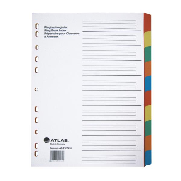 Manila Divider A4 10part Bx=25