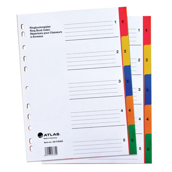 PP Col Divider A4 1-5. Bx=50st