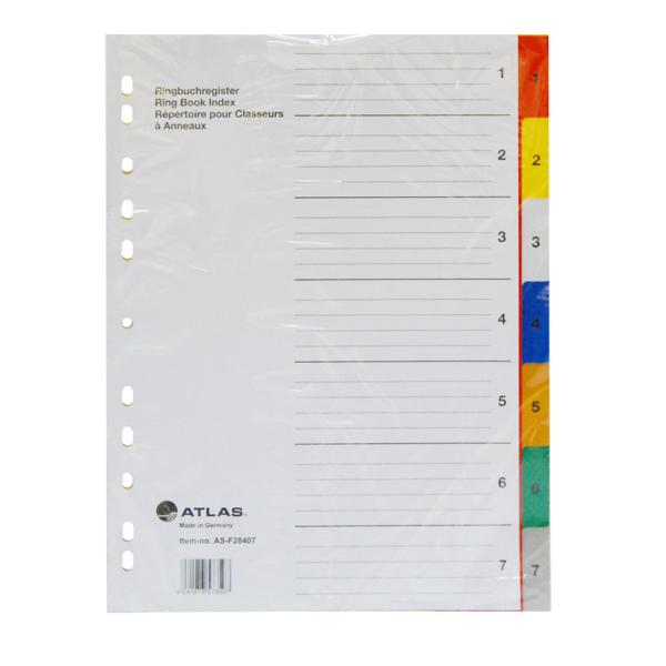 PP Col Divider A4 1-7. Bx=36st