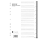 Plastic Divider A4 1-10 Bx=25