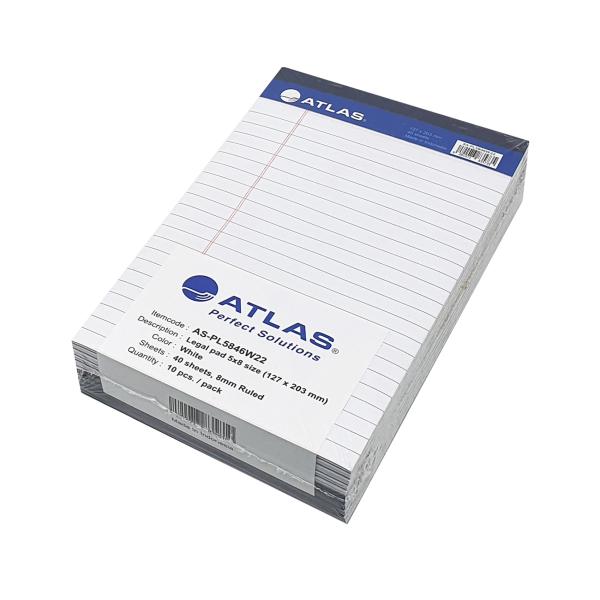 Legal pad 5x8 40 sh WE PAC=10