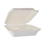 200 Pieces Bio Degradable Lunch Box In 3 Compartment