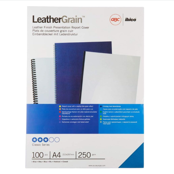 Cover Leath A4 Pk=100 Drk GN