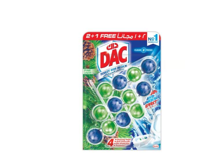 Dac Clean and Fresh Toilet Rim Block Assorted 50 g 2+1