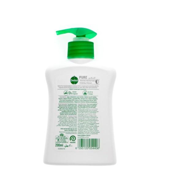 Dettol 0% Fragrance Alcohol Antibacterial Hand Wash 200 ml