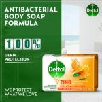 Dettol Zing Antibacterial Bathing Soap Bar 120 g