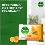Dettol Zing Antibacterial Bathing Soap Bar 120 g