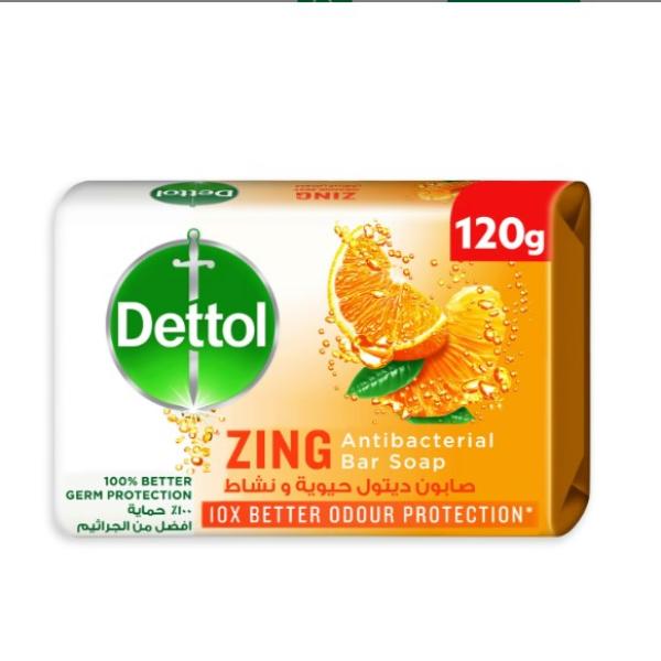 Dettol Zing Antibacterial Bathing Soap Bar 120 g