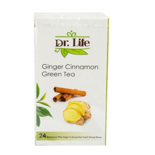 Dr. Life Ginger Cinnamon Green Tea 24 Teabags