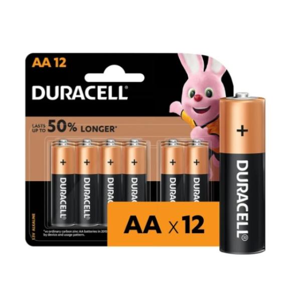 Duracell Type AA Alkaline Batteries, pack of 12
