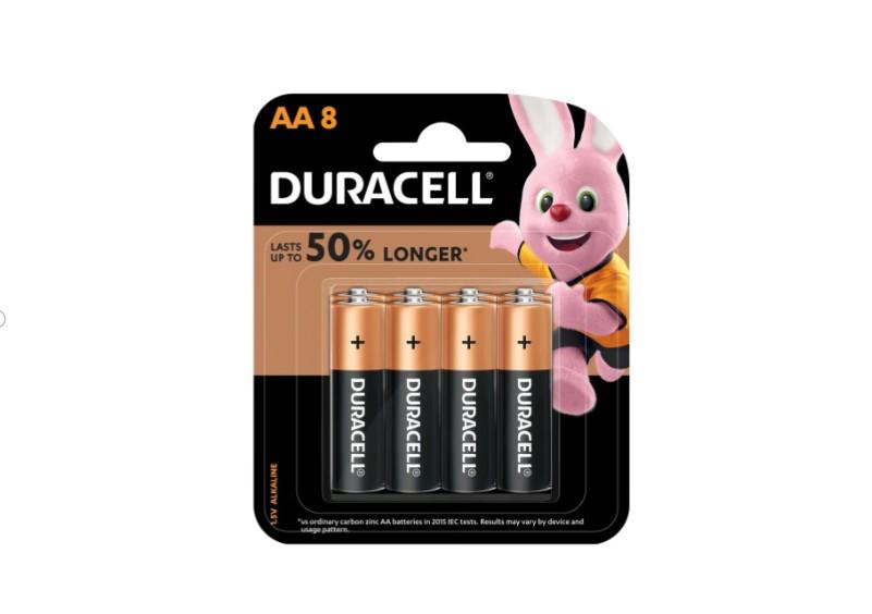 Duracell Type AA Alkaline Batteries, pack of 8
