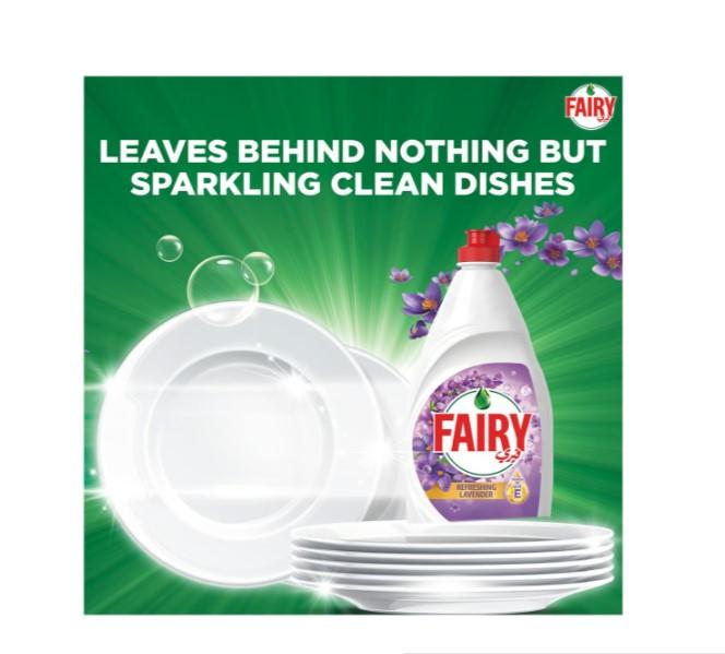 Fairy Refreshing Lavender Touch Of Vitamin E Dishwashing Liquid 800 ml