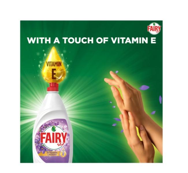 Fairy Refreshing Lavender Touch Of Vitamin E Dishwashing Liquid 800 ml