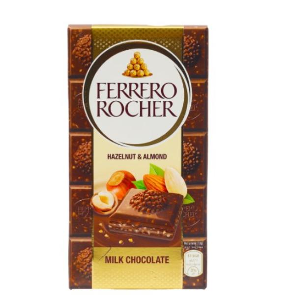 Ferrero Rocher Hazelnut & Almond Milk Chocolate 90 g