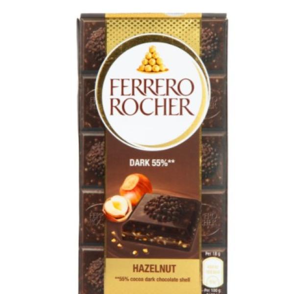 Ferrero Rocher Hazelnut Dark Chocolate Tablet 90 g