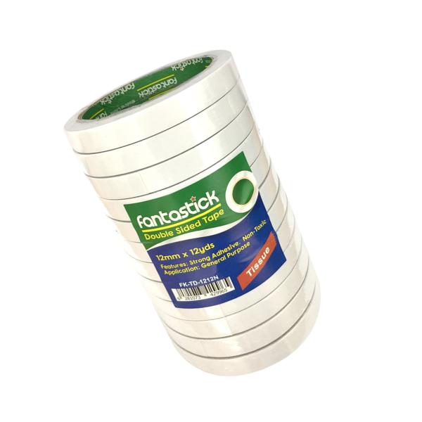 Double sided tape 2"x12yards Pk=3rol