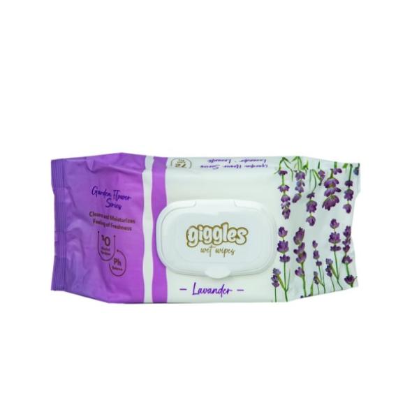 Giggles Lavender Wet Wipes 72 pcs