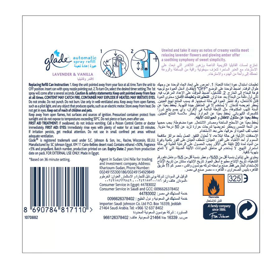 Glade Automatic Spray Refill Lavender & Vanilla 269 ml