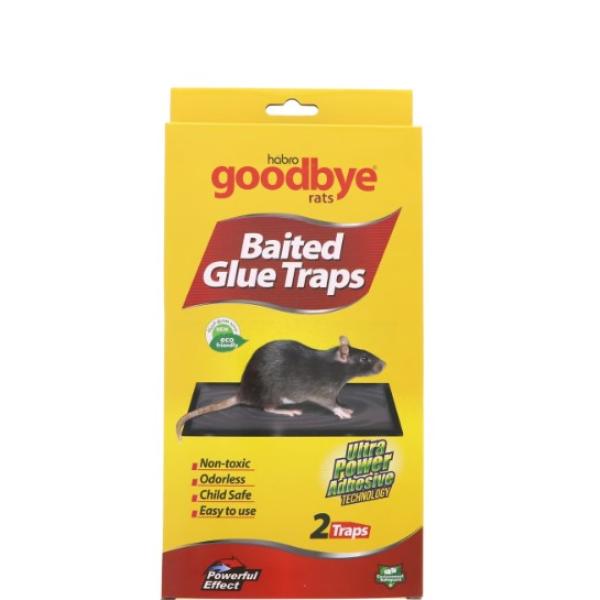 Good Bye Rat Control Glue Baited Glue Traps 2's