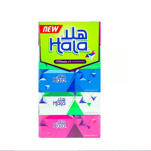 Hala Facial Tissue 2ply 5 x 170 Sheets