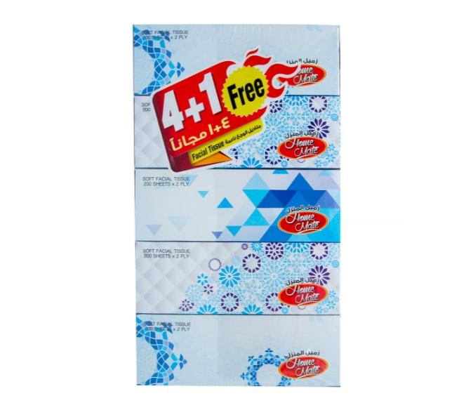 Home Mate Facial Tissue 2ply 200 Sheets 4+1