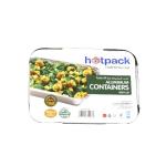 10 Pieces Aluminum Containers with Lid 83185 ( 1850 CC ) 260 x 192 x 50 Mm