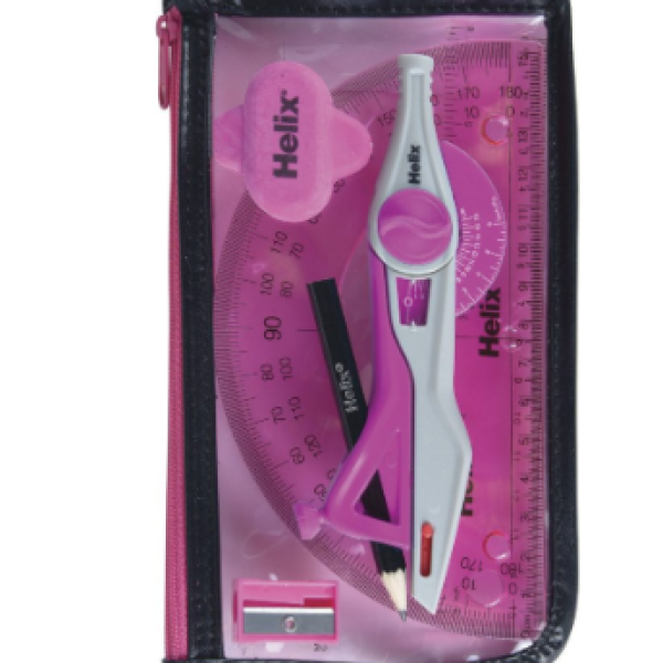 Super School Kit 5pc Geometry Set