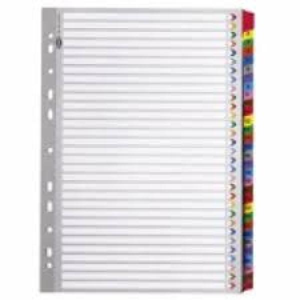 Plastic Col Divider A4 1-20. Bx=20st