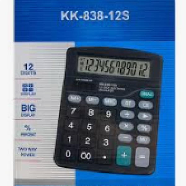 Calculatrice De Bureau KK-838-12S 12 Chiffres‏