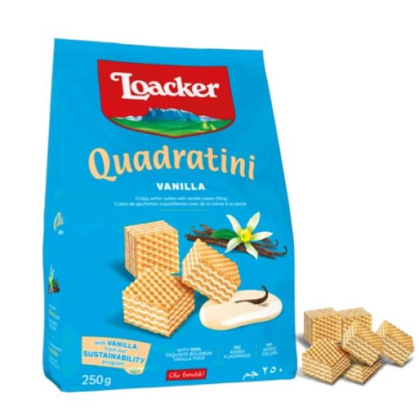 Loacker Quadratini Vanilla Wafer Cookies 250 g