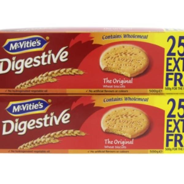 McVitie's Digestive 400 g + 25% Extra x 2 pcs