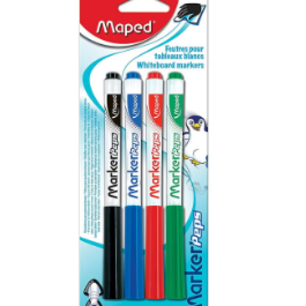 S) White Board Markers 1x4 Ass