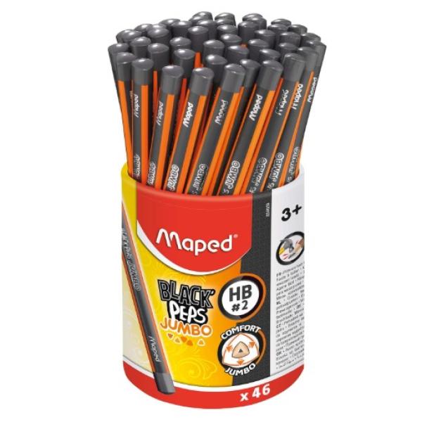 Black Peps Jumbo HB Pencil POT=46 Pcs