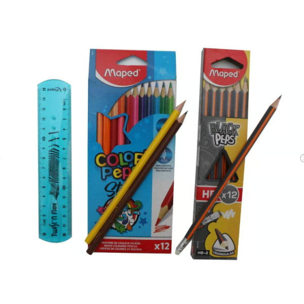 ColorPencil12clr+BlackPeps 1Bx+Ruler15cm