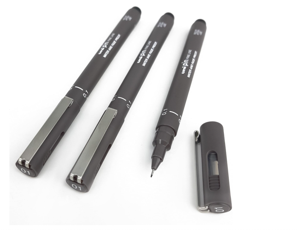 Uni Pin Fine Line 0.1mm Dark Grey