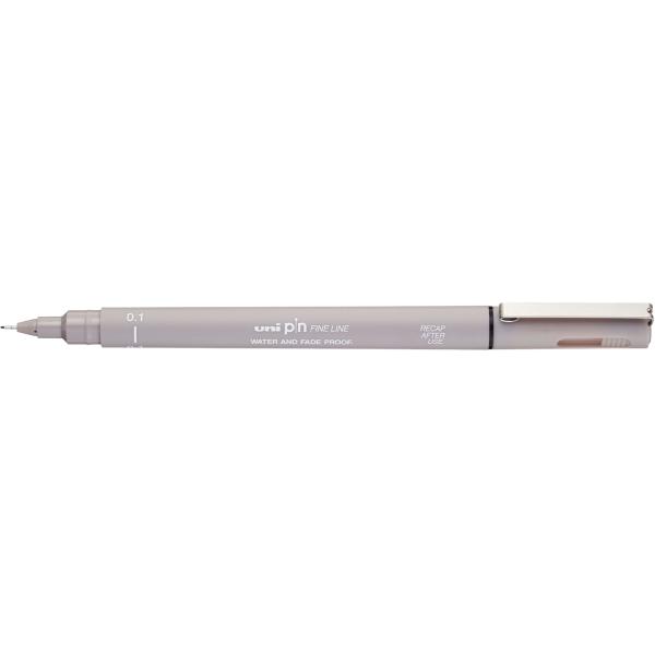 Uni Pin Fine Line 0.1mm Light Grey