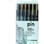 Uni Pin Fine Liner PAC=06ea BK GY
