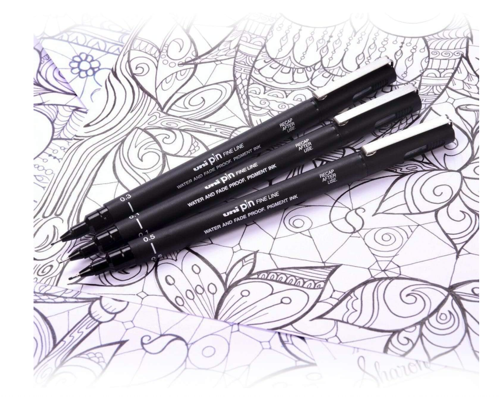 Uni Pin Fine Liner PAC=06ea BK