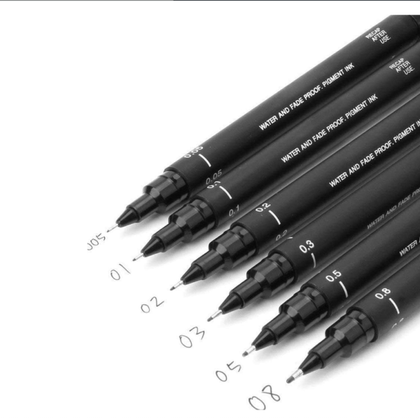 Uni Pin Fine Liner PAC=06ea BK