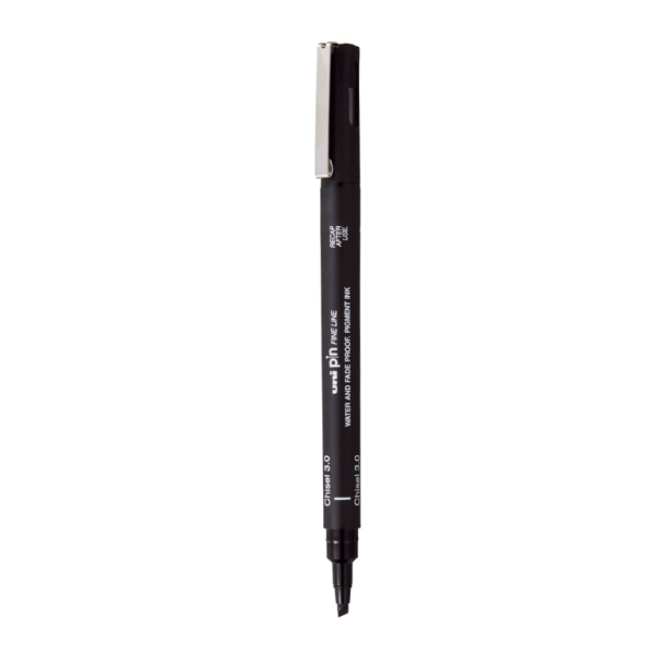 Uni Pin Chisel Tip 3.0mm Black