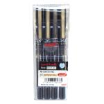 Uniball Delux 0.5mm pen Wlt=4p