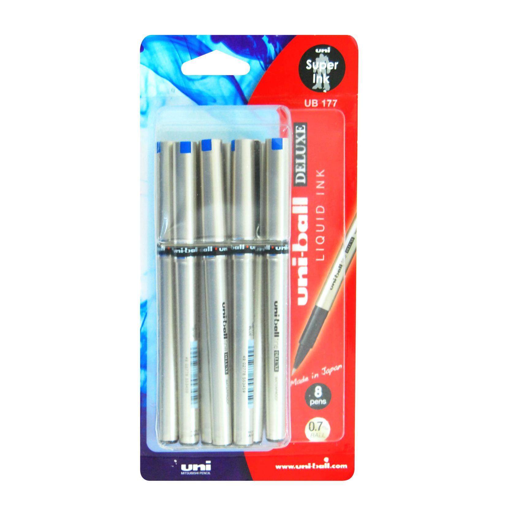 Uni-ball DELUXE roller pen bls=8pcs BE