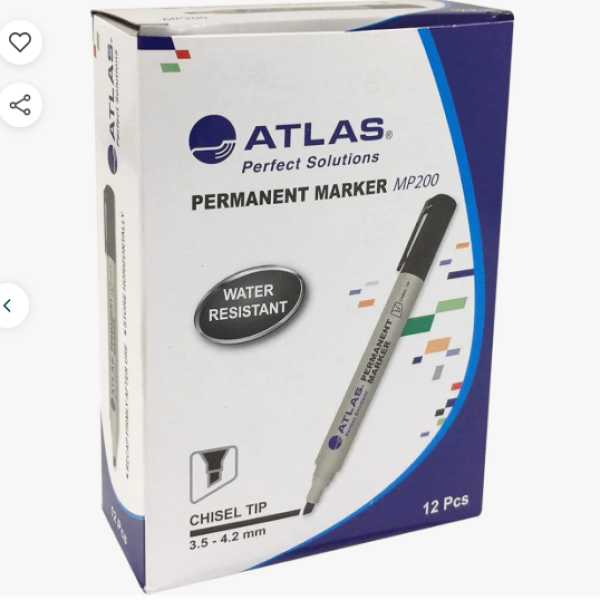 Permanent Marker Chisel DZ=12EA BK