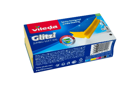 Vileda Glitzi Jumbo Bathroom Cleaner Sponge High Foam Scourer 1 pc