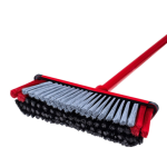 Vileda 3Action Broom with Stick, Red,VB0055