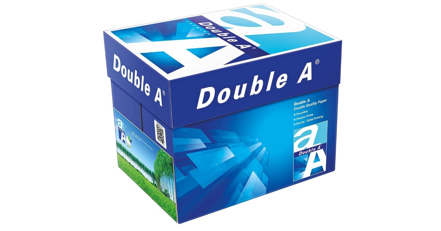 Double A - Printer Copy Paper, Size A4, GSM 80, 500 Pages Ream (Bundle of 5 Reams)